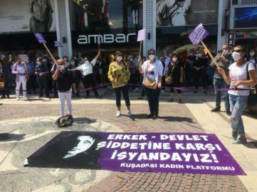 Kuşadalı kadınlar meydanlara indi