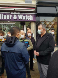 SERDAR AKDOĞAN ÇARŞILARDA YÜRÜTÜLEN YENİLEME ÇALIŞMALARINI YERİNDE İNCELEDİ