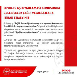 Sağlık Bakanlığı aşı dolandırıcılarına karşı uyardı