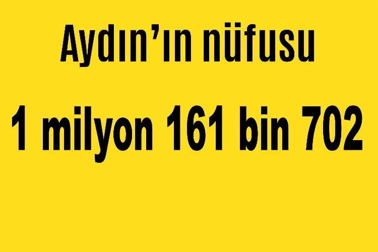 Aydın’ın nüfusu bir yılda 16 bin 617 kişi arttı