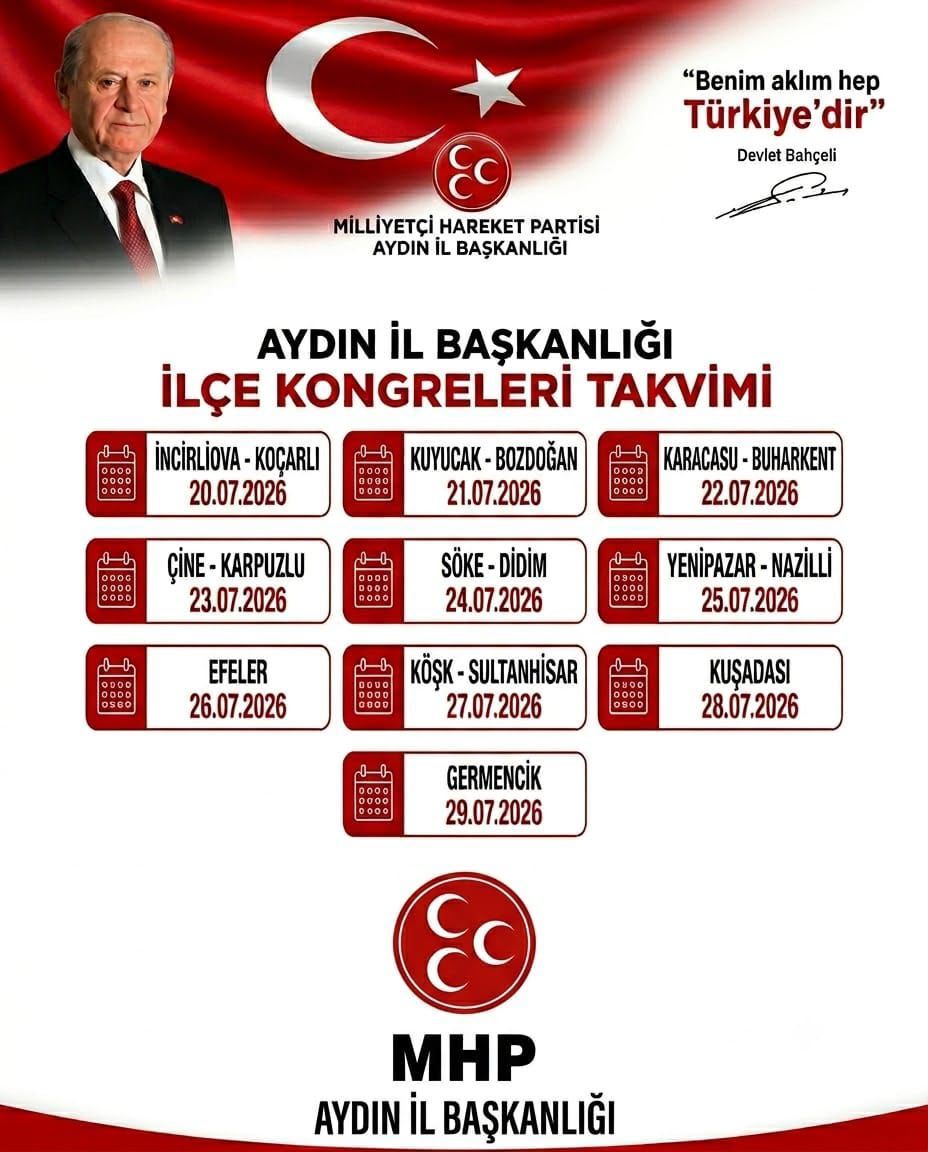 Kuşadası MHP’de kongre 28 Temmuz’da